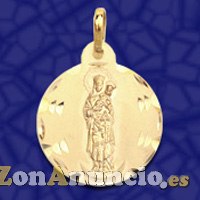 MEDALLA VIRGEN DE LA ALMUDENA EN ORO Y EN PLATA.